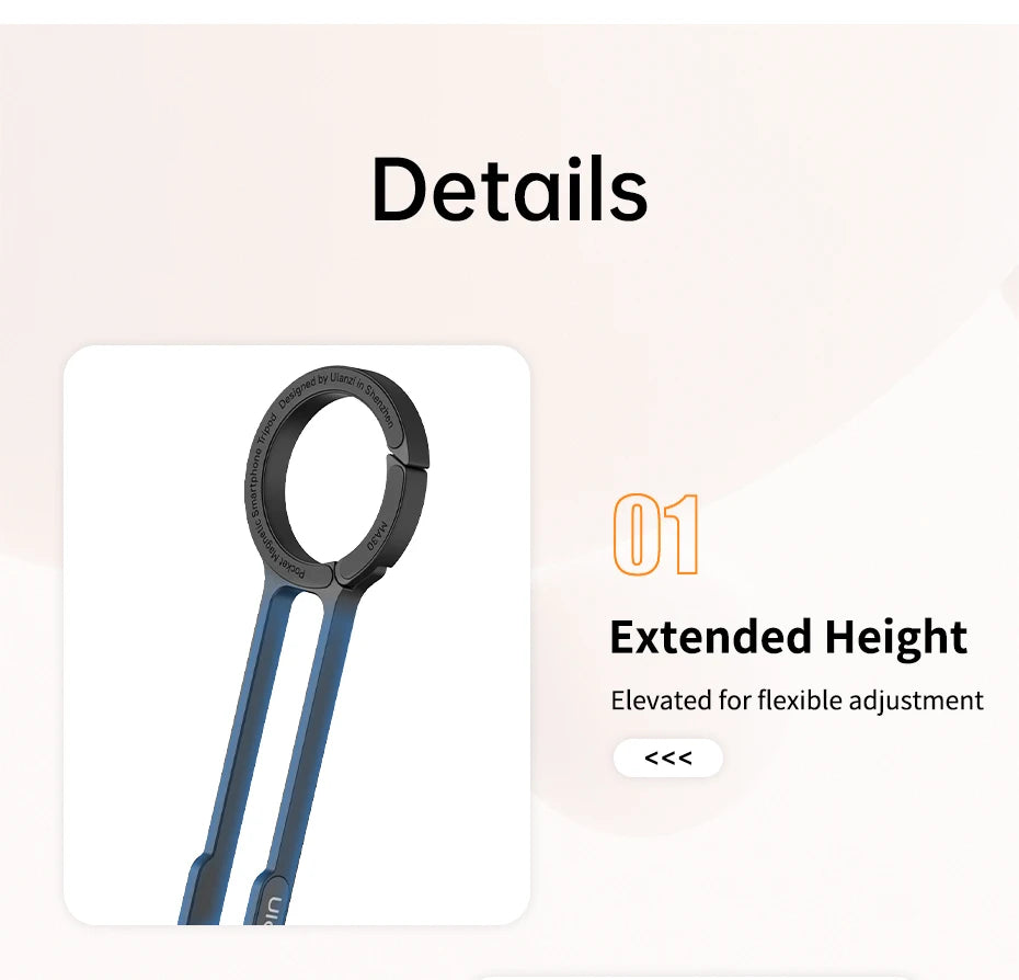 Ulanzi MA30 Magsafe Telefonstativ, doppelseitiger magnetischer Telefonhalter, Telefonständer für iPhone 16, 15, Outdoor-Reisen, Vlog, Live-Streaming