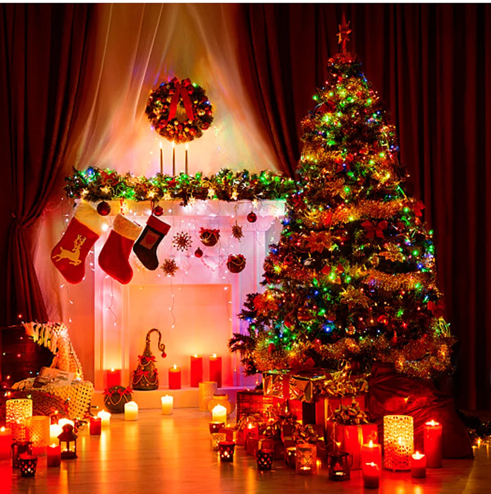 10m 20m 30m 50m Hochzeitsfeiertag Weihnachtsgirlande Dekoration Beleuchtung LED String Lichterketten mit EU-Netz stecker für Wohnkultur