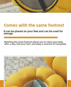 Einzelsitz-Kürbis-Lazy-Sofa kann zurücklehnen werden. Designer Rochburg-Fußballsofa für Balkon, Schlafzimmer, bequeme Lounge-Couch