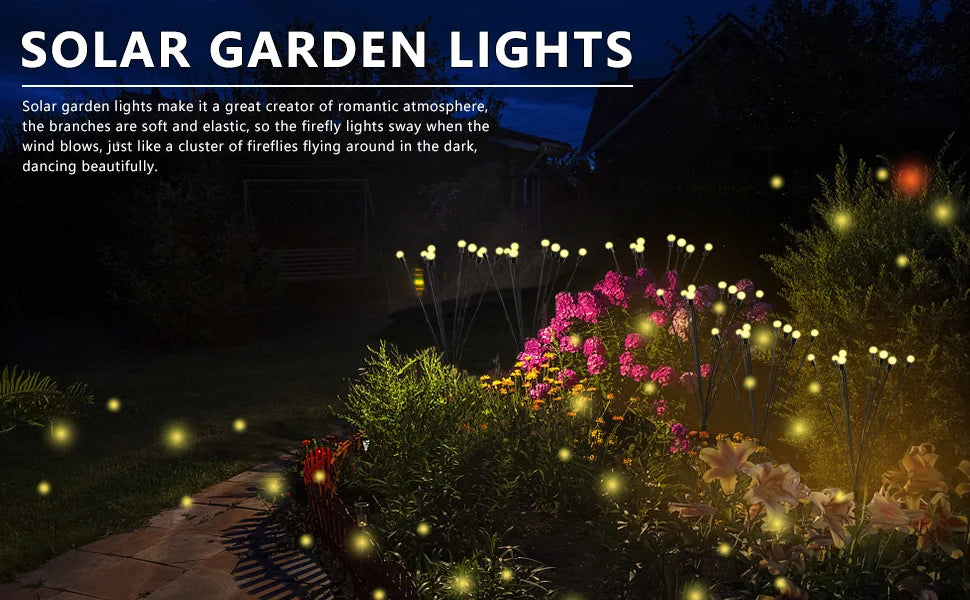 12LED Solar Glühwürmchen Lichter Solar Garten Feuerwerk Licht Im Freien Wasserdichte Wiegenden Licht für Hof Terrasse Pathway Dekoration