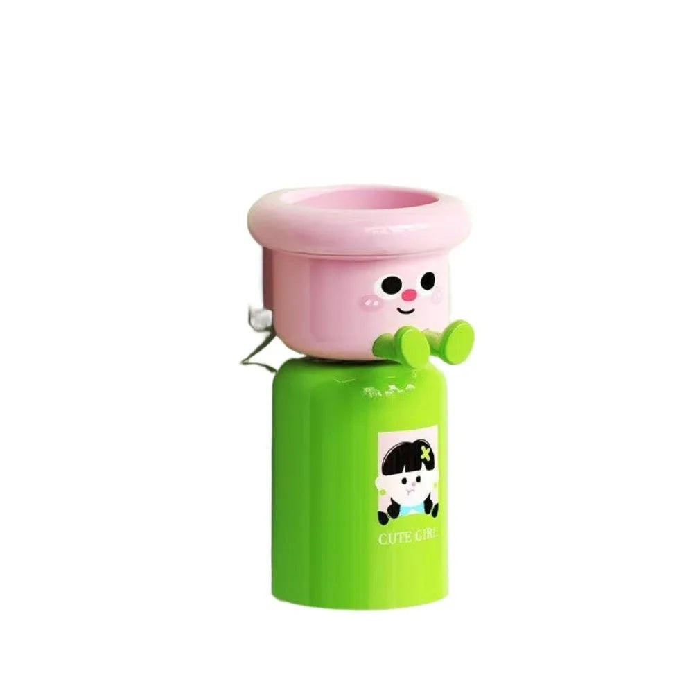 Magnetischer Zahnbürstenbecher mit Cartoon-Motiv zur Wandmontage – Aufbewahrungsständer für Zuhause, ohne Bohren, Zahnbürstenhalter für Badezimmer