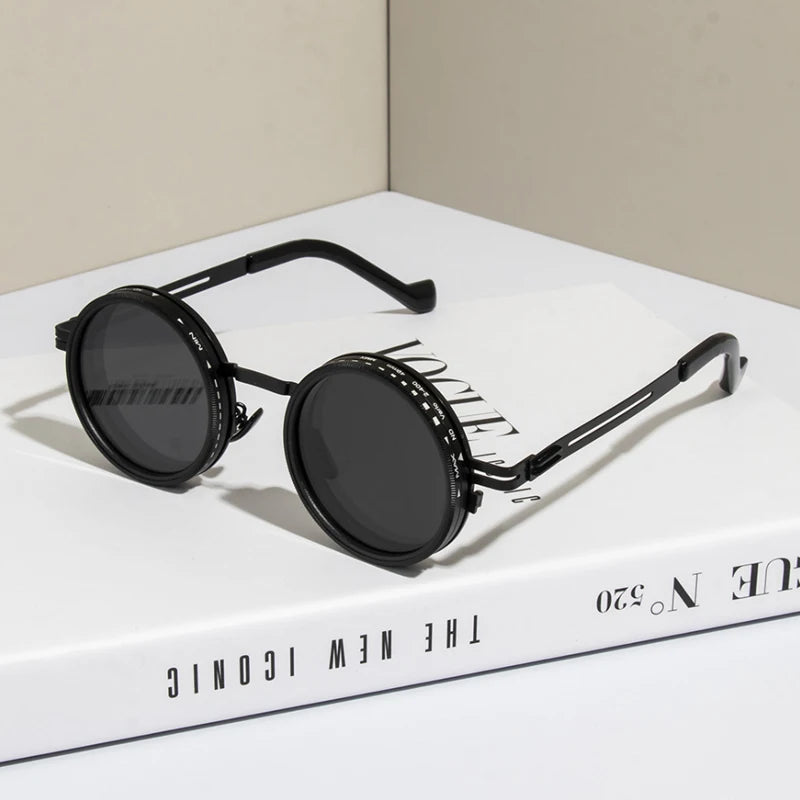 Ah-Mee ND2-400 Sonnenbrille – Polarisiert, 9 Stufen, UV400, Punk-Stil, Unisex