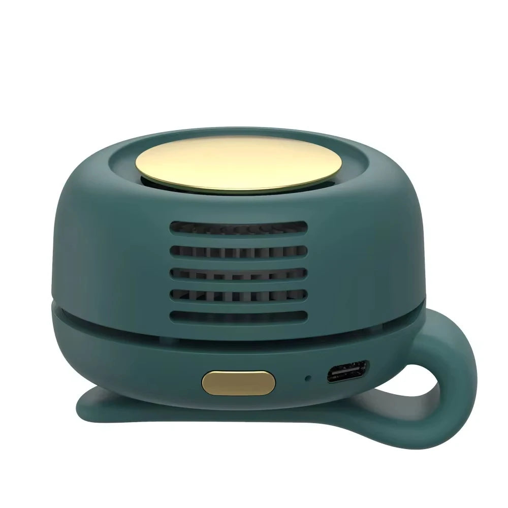Mini ventilateur portable rechargeable sans pales, ventilateur de taille à clip, adapté à la ventilation extérieure, petit ventilateur de bureau
