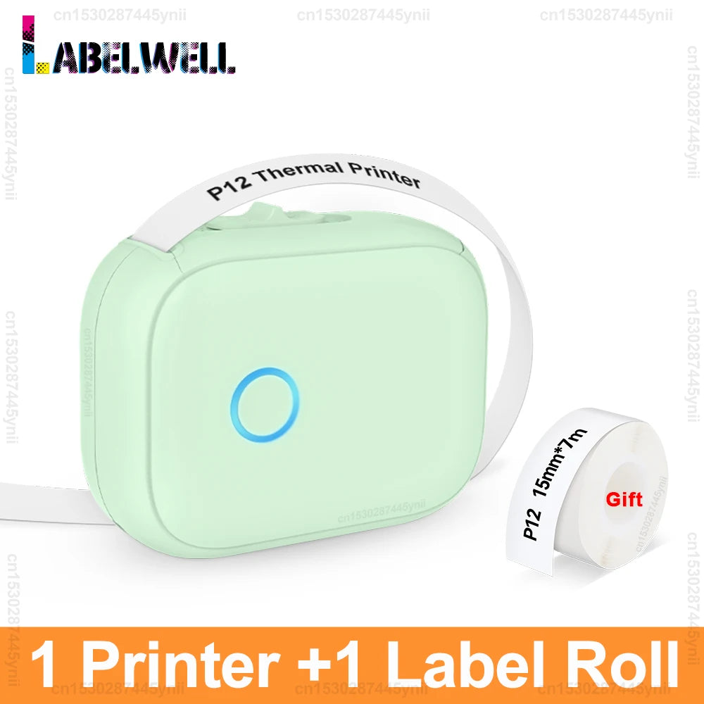 P12 Label Maker Mini tragbarer Thermo-Etikettendrucker ähnlich wie D11 D110 D101 Marklife P12 Etikettenmaschine DIY P12 Etikettenaufkleber