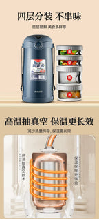 TAFUCO Lunchbox, tragbarer Aufbewahrungsbehälter für Lebensmittelwärmer, Wärmeerhaltung, Bento-Lunchbox, Lunchbox aus Edelstahl 316, für Kinder