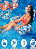 Aufblasbare Pool-Luftmatratze mit Armlehnen – PVC, Schwimmliege für Erwachsene, 10 Designs