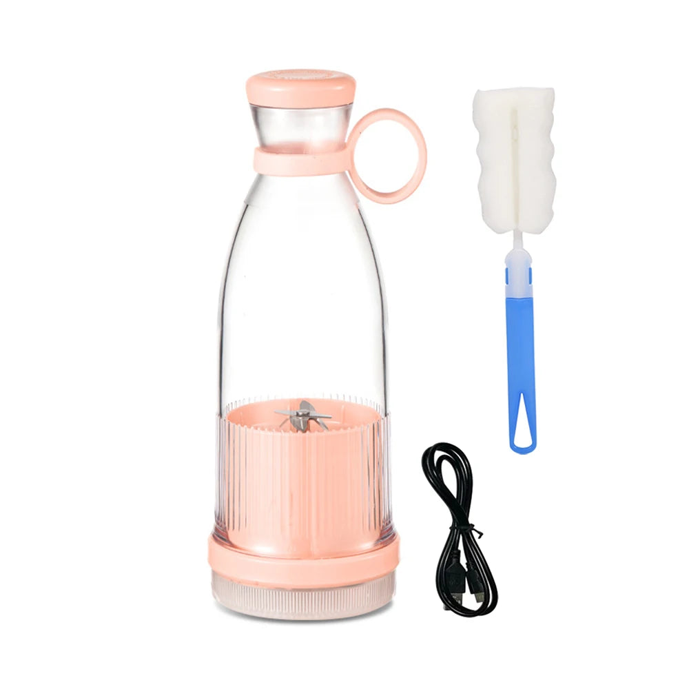Wiederaufladbare Mixer, frische Frucht-Entsafter, blau/rosa, tragbare USB-Saftflasche, Mini-schneller elektrischer Mixer, Smoothie-Eismaschine