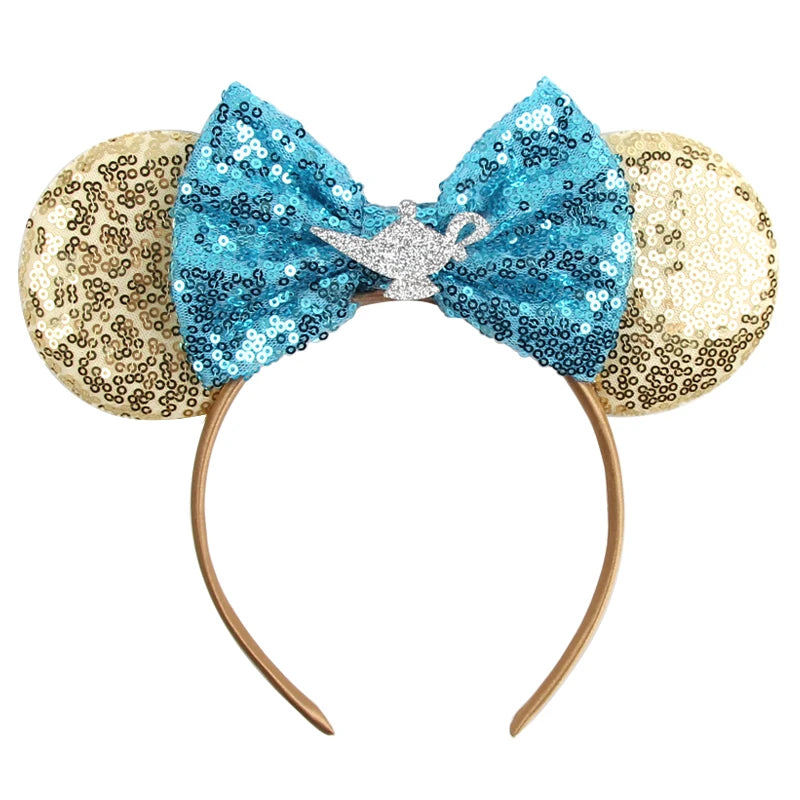 Prinzessin Haarreif mit Pailletten-Bogen – Disney-Motive, Halloween & Party | Damen & Kinder