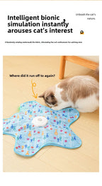 Katzenspielzeug, interaktives Fassungsverstopfungs-Katzenspielzeug mit quietschender Bewegung, aktiviert, bewegliche verdeckte Federn, Kätzchen-Teaser-Spielzeug