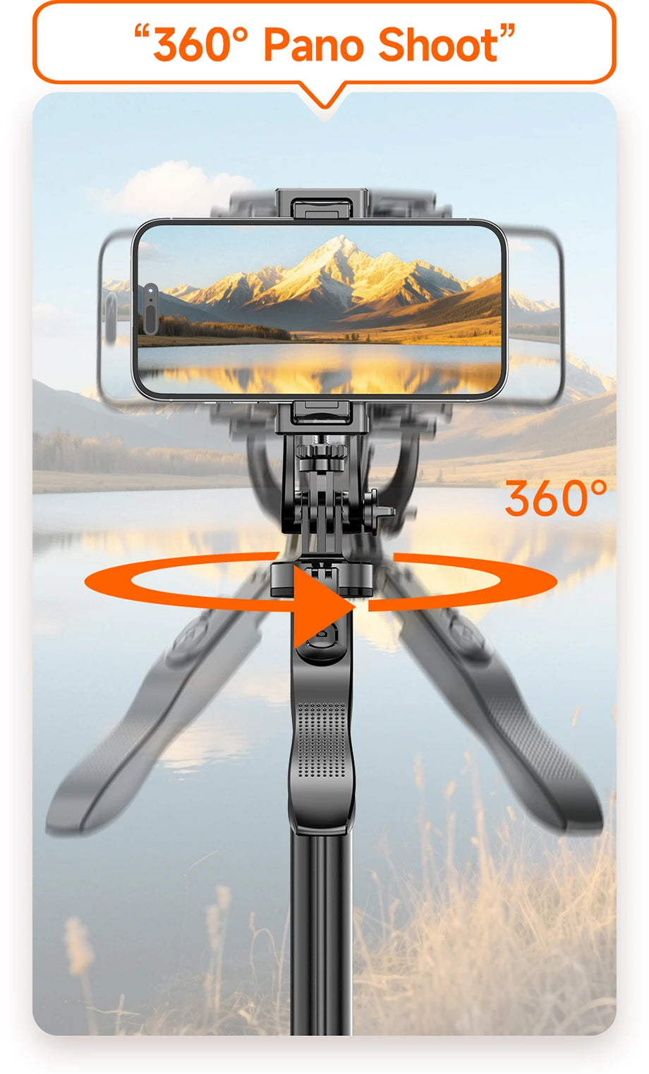 LISCN L16TT Selfie Stick Stativ – 1,8m ausfahrbar, Bluetooth, 360° drehbar | Faltbares Stativ