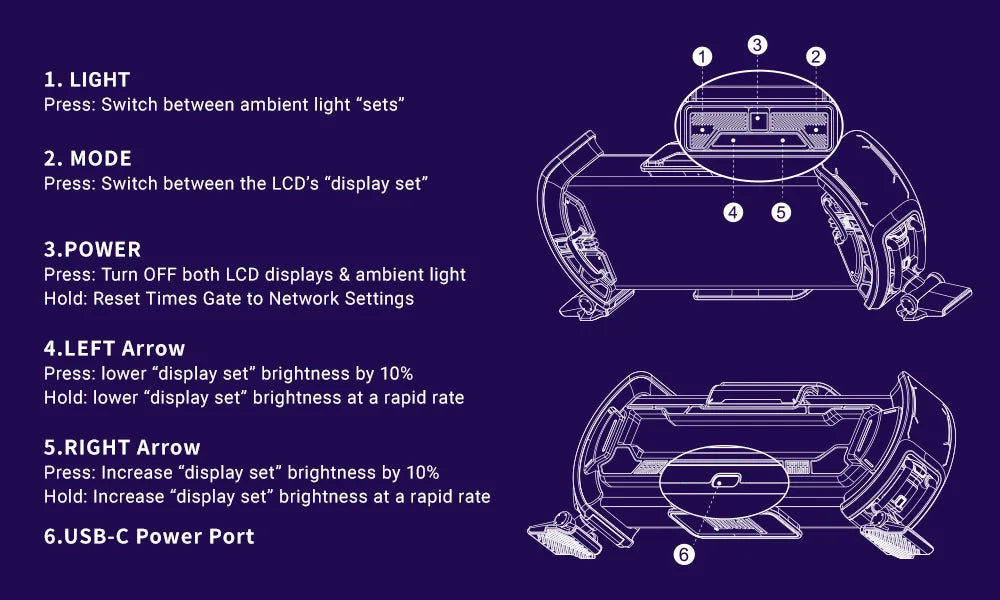 Divoom Times Gate-Cyberpunk-Gaming-Setup-Digitaluhr mit intelligenter App-Steuerung
