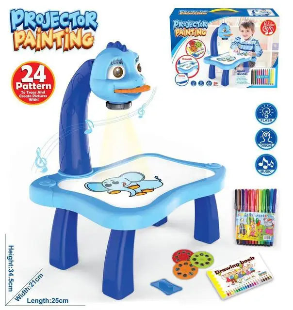Malbrett-Spielzeug für Kinder, LED-Projektor