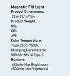 TELESIN- Telefonkamera-Handgriff, magnetischer Smartphone-Halter, Aufnahmehilfe, Fernbedienungsgriff für iPhone und Android-Telefon