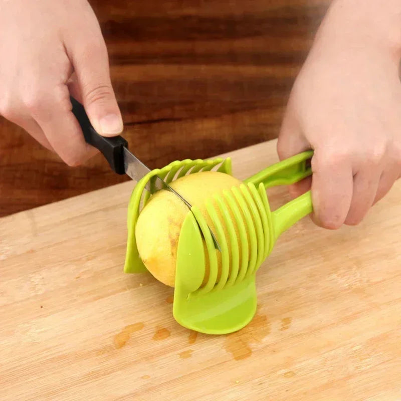 Handheld Orange Zitrone Slicer Tomaten Schneiden Clip Obst Slicer Zwiebel Slicer Küche Artikel Cutter Edelstahl Küche Zubehör