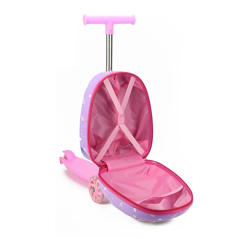 Niedlicher Cartoon-Kinderroller-Koffer auf Rädern