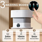 60 W tragbare faltbare Waschmaschine mit rotierenden vollautomatischen Mini-Unterwäsche-Socken 11 l Haushalts-Zentrifugalwaschmaschine