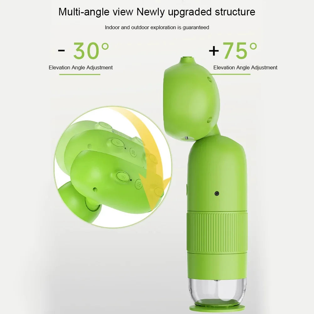 1000x Kinder mikroskop elektronische Lupe Kamera 200 Megapixel pädagogische Wissenschaft Spielzeug mit 8 LED-Licht Foto Video-Funktion