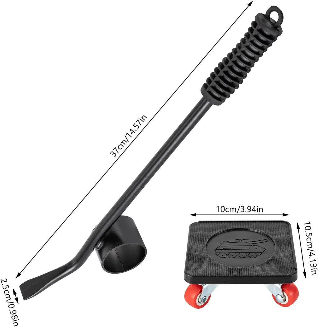 4 Schieber 400 kg Möbeltransportset, 1 Lastheber, 360 °   Rotierende Möbelrollen, Transporträder, Mover-Set, Hebeset