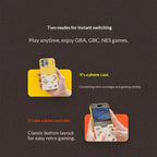 Bitmolab GAMEBABY iPhone Hülle mit Gamepad – GB/GBC/NES-Layout, Carbon Fiber, iPhone 15–17