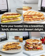 für R270 Hochgeschwindigkeits-Touchscreen-Toaster, 2-Scheiben-Smart-Toaster mit patentierter InstaGLO-Technologie, Wärmeregal und Panini P