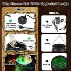 Halloween Hexenkessel mit LED & Nebelmaschine – Schwebende Tränkflasche, Grüner Nebel