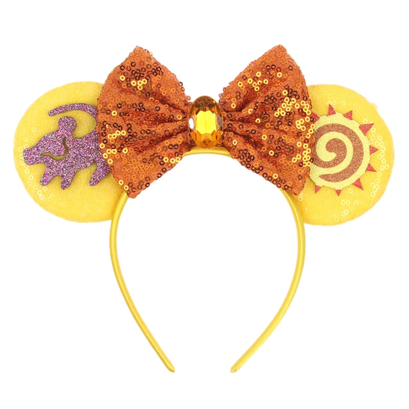 Prinzessin Haarreif mit Pailletten-Bogen – Disney-Motive, Halloween & Party | Damen & Kinder