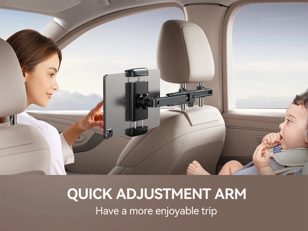 Joyroom Auto-Rücksitz-Tablet-Halter, 3-in-1, dehnbare Kopfstütze, Tablet-Halterung für iPad Air/Mini, Samsung Tab 4,7–12,9 Zoll Geräte