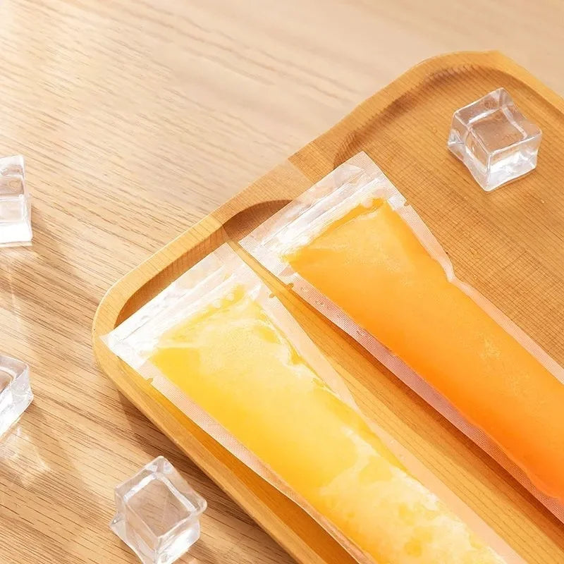 Einweg Eis-am-Stiel Beutel – DIY Popsicle, Joghurt & Smoothies, 50 oder 100 St.