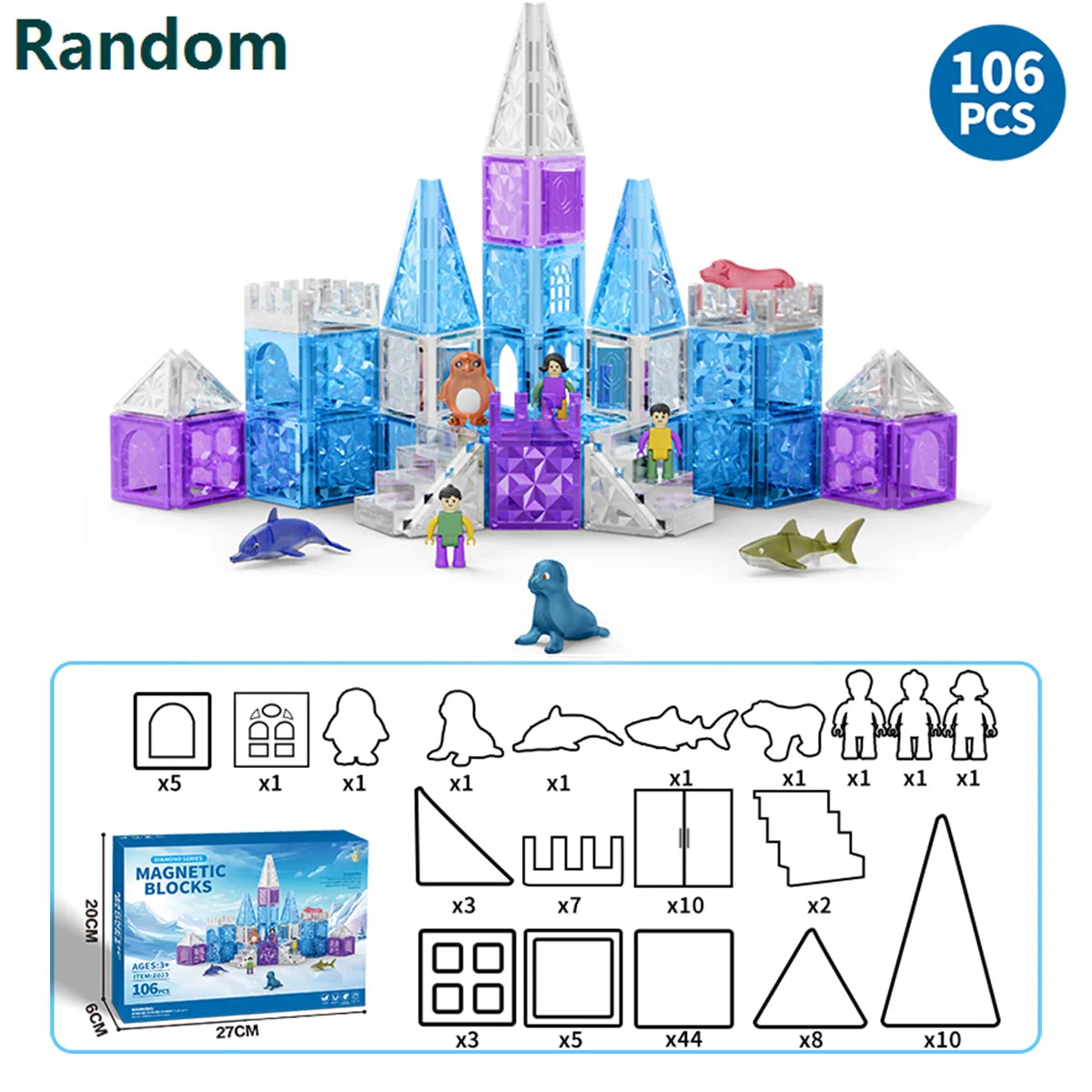 Kinderspielzeug, magnetische Fliesen, Frozen-Set