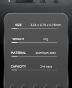 Schlüssel-Organizer funktioniert mit Apple Find My, integrierten Airtag-Chips, fasst 2–6 Schlüssel, Auto-Schlüsselanhänger mit GPS-Tracker, (nur iOS)