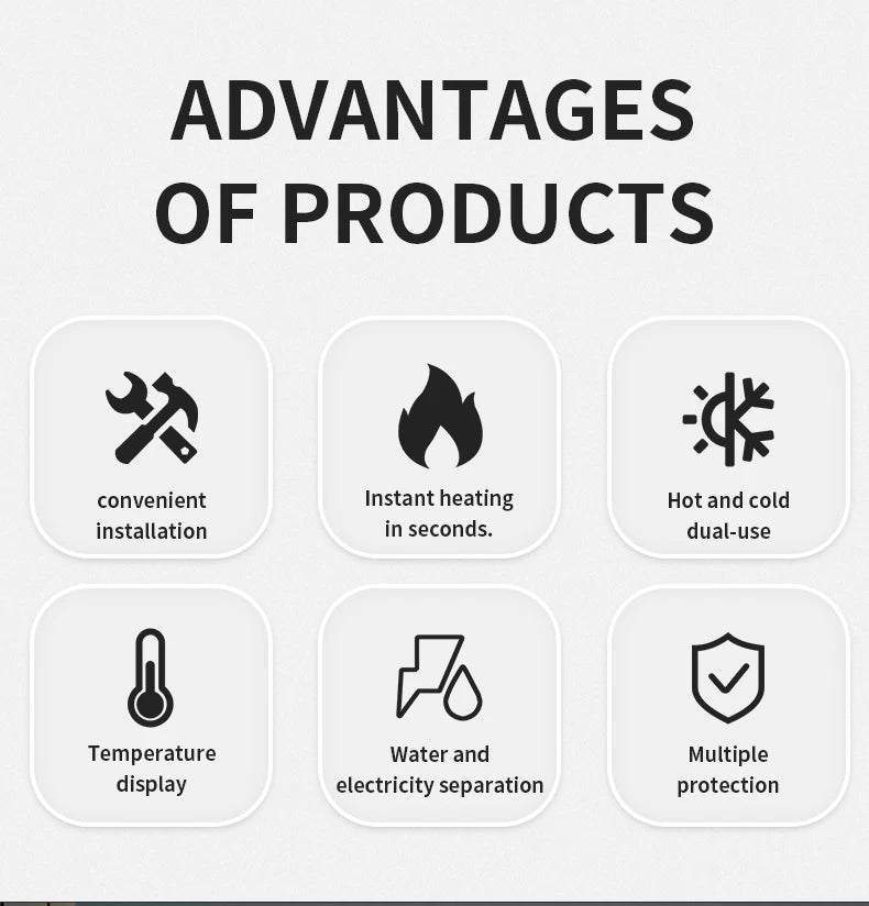 Fudeer 3400 W 220 V Elektrische Küche Warmwasserbereiter Wasserhahn Instant Hot Edelstahl Wasserhahn Heizung Kaltheizung Wasserhahn