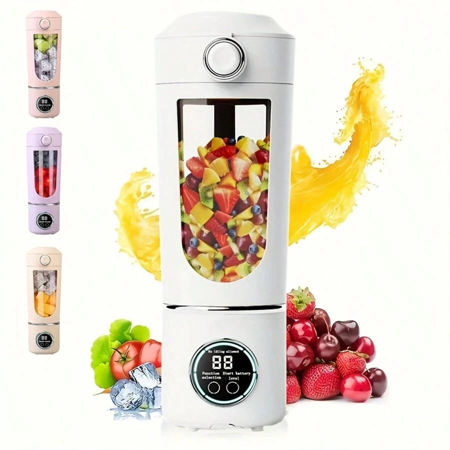 Neuer tragbarer Saftbereiter-Mixer für Shakes, Smoothies, 700 ml, mehrere Farben, 12 Klingen, schnelles Mischen, 2-in-1-Mixer, Flaschen-Entsafter