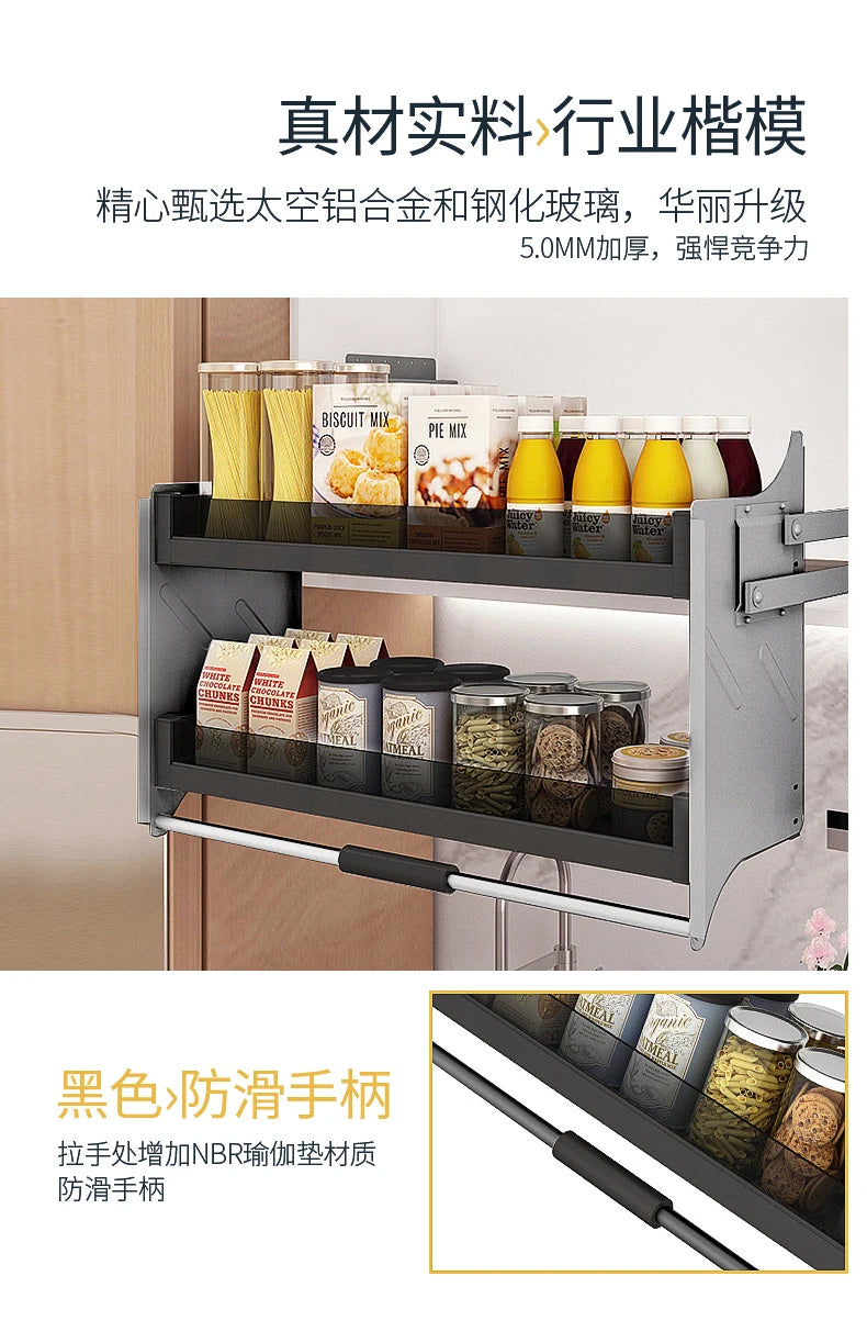 Hängender Schrank, Hebekorb, Pull-Down-Schrank, Küchenschrank, Snacks Lagerung, Hebekorb Anpassung