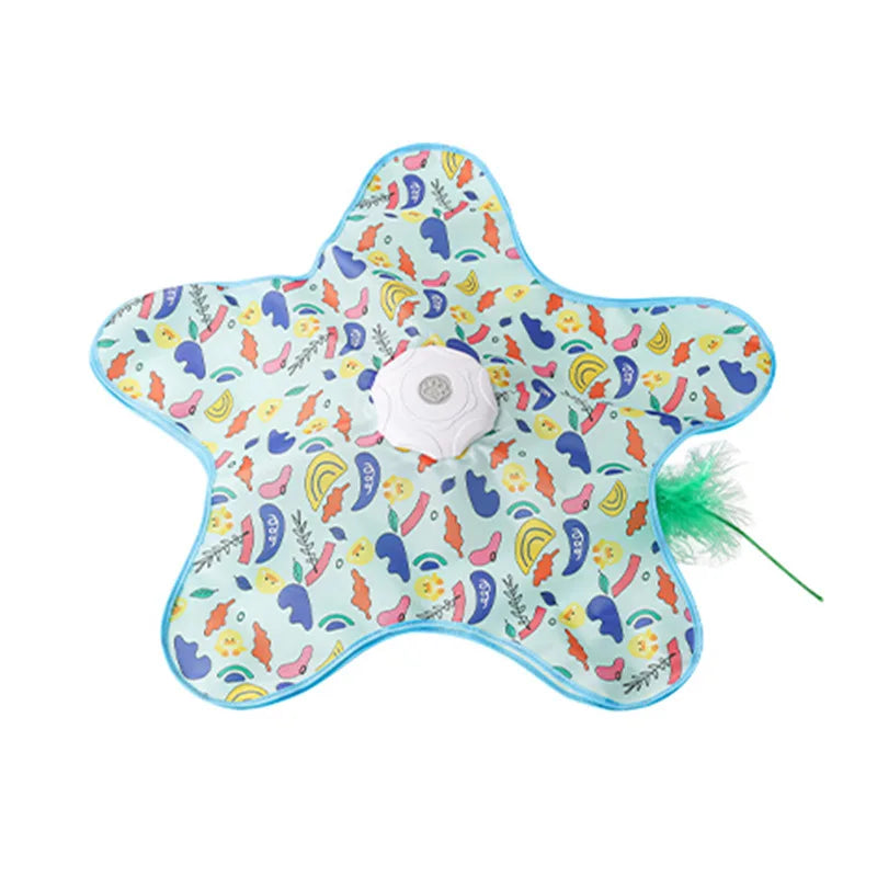 Katzenspielzeug, interaktives Fassungsverstopfungs-Katzenspielzeug mit quietschender Bewegung, aktiviert, bewegliche verdeckte Federn, Kätzchen-Teaser-Spielzeug