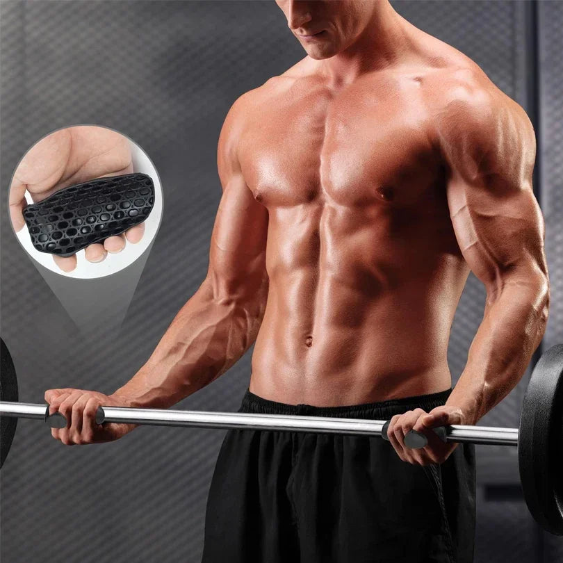 2 Stück rutschfeste Griffpolster aus Silikon fürs Fitnessstudio – Ergonomische Handschützer mit hochdichtem, strukturiertem Design