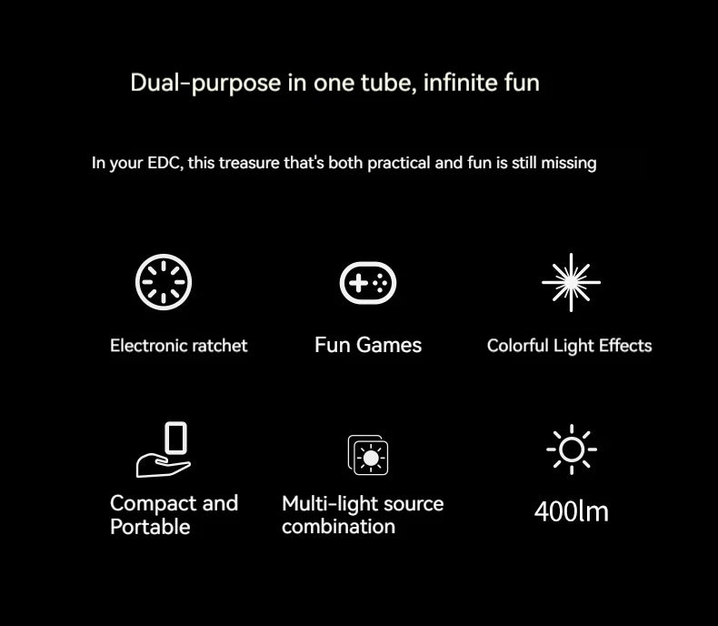 LOOPSK09-LOOPDOT LOOP Multifunktionale Mini-EDC-Taschenlampe, tragbare Handbeleuchtung, Taschenlampe für Outdoor-Sport, Camping, Höhlenforschung