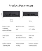 Kamin-Aroma-Diffusor für ätherische Öle, bunter Flammen-Luftbefeuchter mit Timer-Fernbedienung für Zuhause, Schlafzimmer, Büro, Festival, Geschenke