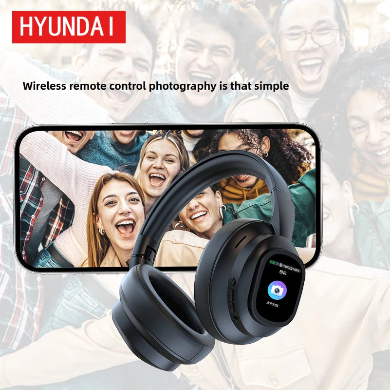 HYUNDAI X1PRO Bluetooth 6.0 Kopfhörer – KI-Übersetzung 100+ Sprachen | Touch-Control LED-Display