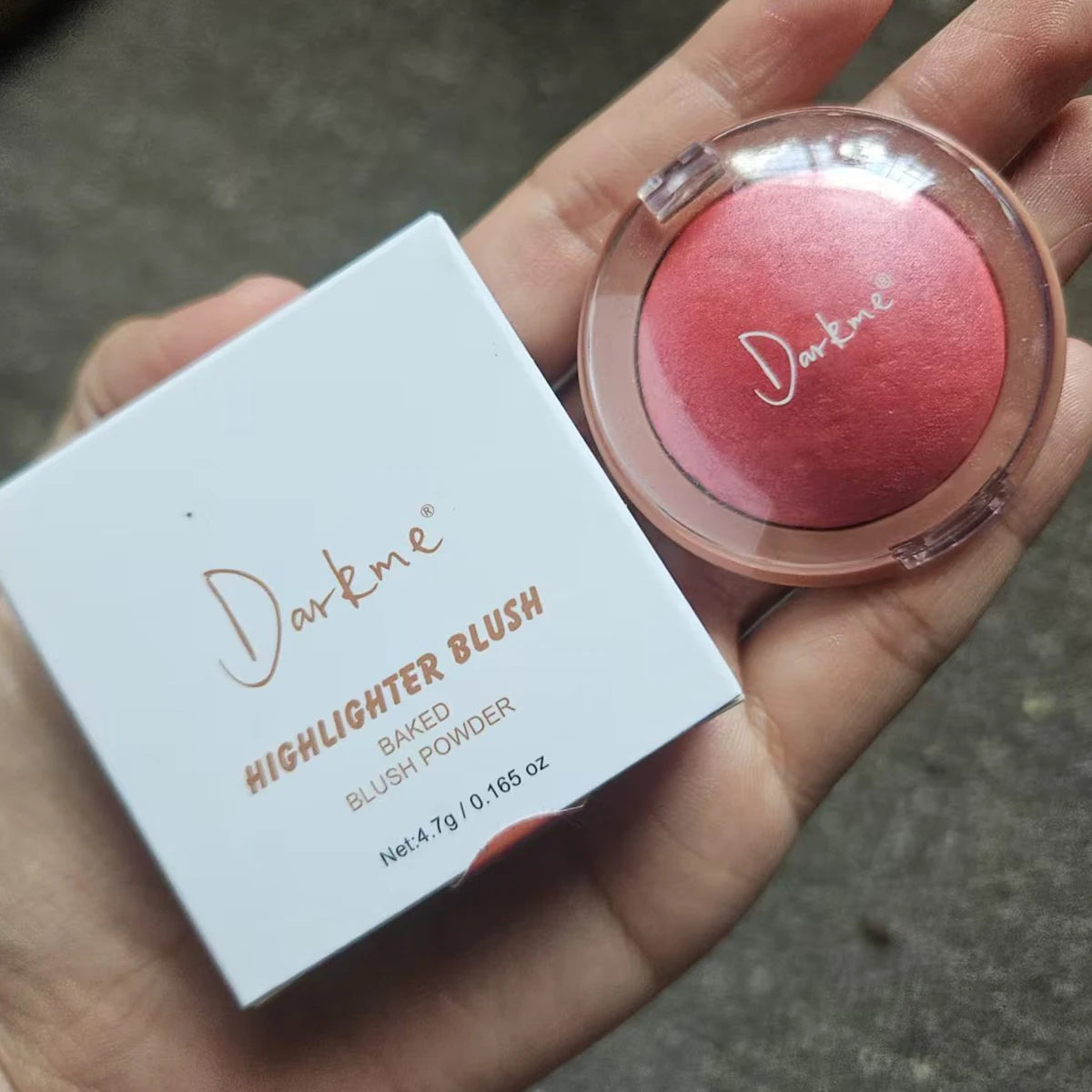 4-Farben-Highlighter, perlmuttartig, gebacken, aufhellendes Rouge, Puder, Wangentönung, Rouge, Kontur-Highlighter, Gesichtsschatten, Schimmer-Rouge