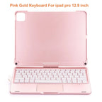 360 Grad drehbare BT-Tastatur für wiederaufladbare kabellose Tastatur und Maus mit 7-Farben-Hintergrundbeleuchtung für iPad 10,2/10,5 Zoll