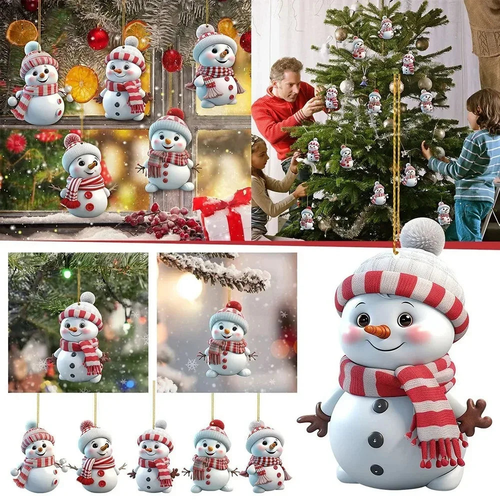 1/5 Stück Weihnachten süße Schneemann Dekoration Anhänger für Winter Weihnachtsbaum Dekoration Neujahr Weihnachtsgeschenke Partyzubehör