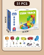 Kinder Magic Track Zug Elektrische Zusammengebaute Bausteine Magnetische Schiene Auto Labyrinth Pädagogisches Spielzeug für Kinder Weihnachten Geschenke