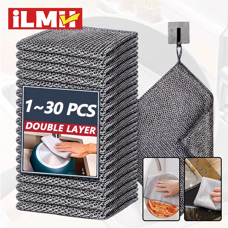 Magisches Reinigungstuch, Mehrzweck-Reinigungstuch aus Draht, innovatives Geschirrnetz, Handtuch für das Geschirrspülgitter in der Küche