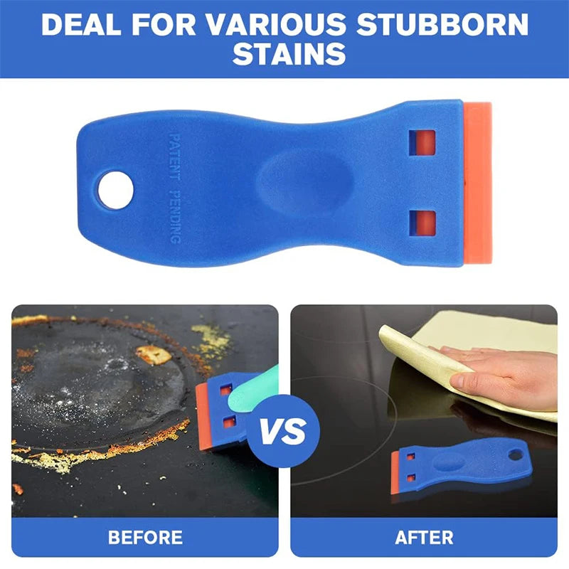 Auto-Aufkleber-Entferner-Schaber, 100 Stück, Kunststoffklingen zum Entfernen von Kleber, Schaben, Aufklebern, Etiketten und Abziehbilder aus Glas, Windschutzscheiben