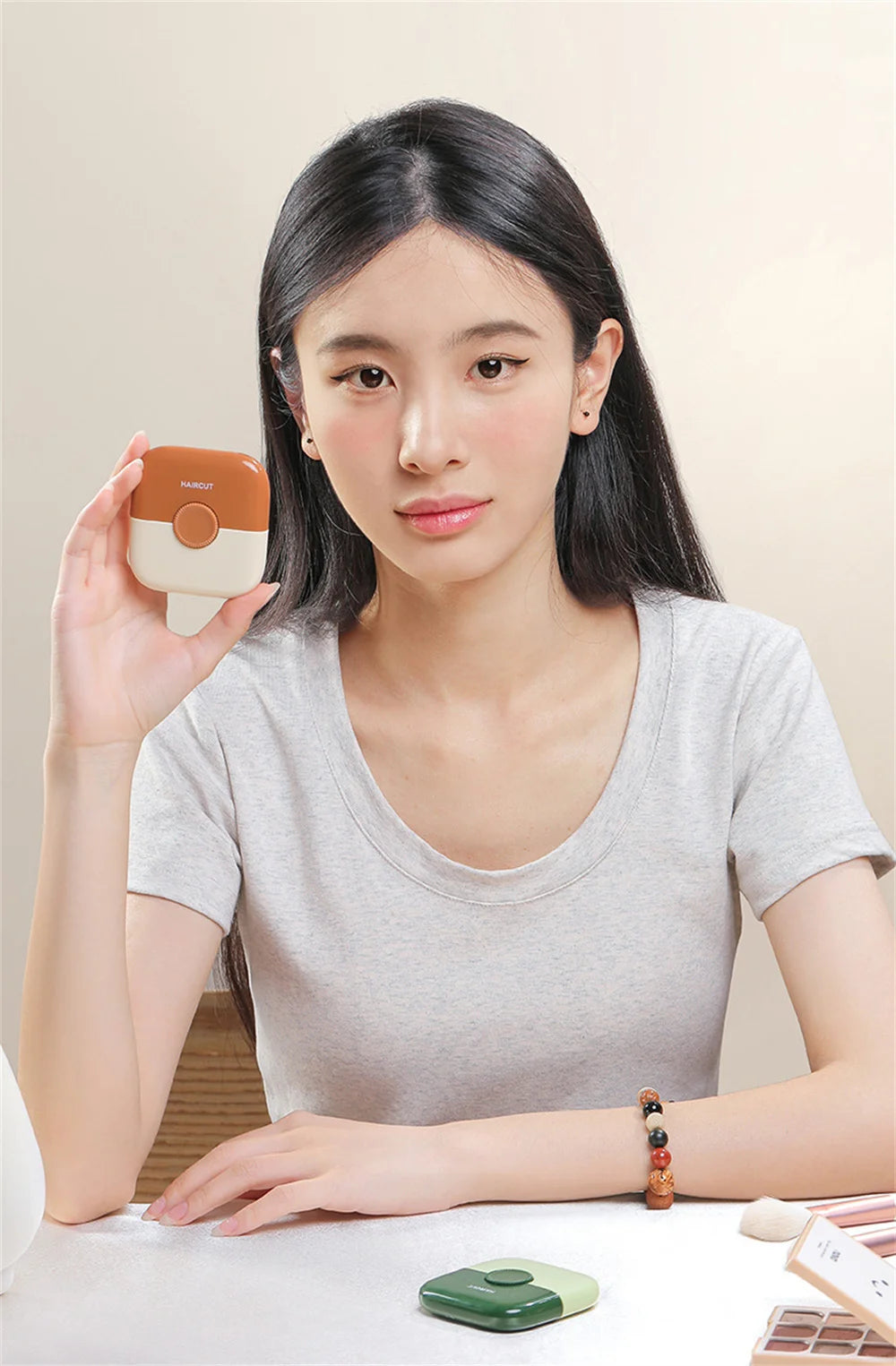 2-in-1-Baby-Haarschnitt- und Friseurkamm zum Trimmen von Pony und gebrochenem Haar, Pony-Trimmer, manuell, tragbar, für Kinder