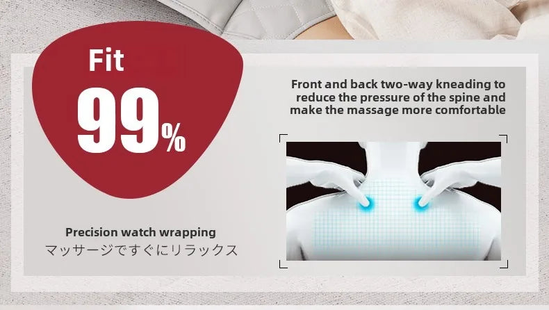 Ganzkörper-Massagematte mit Airbags, Dehnungsheizung, 3D-Entspannung der Lendenwirbelsäule, Rückenmassagegerät, PU-Leder, tragbar und tragbar