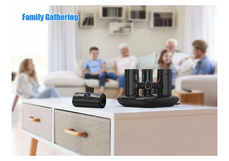 4 x 5000 mAh Mini-Powerbank mit Ladestation, tragbar, PD 20 W, Schnellladegerät, Powerbank für iPhone 16 x Samsung Xiaomi Poverbank