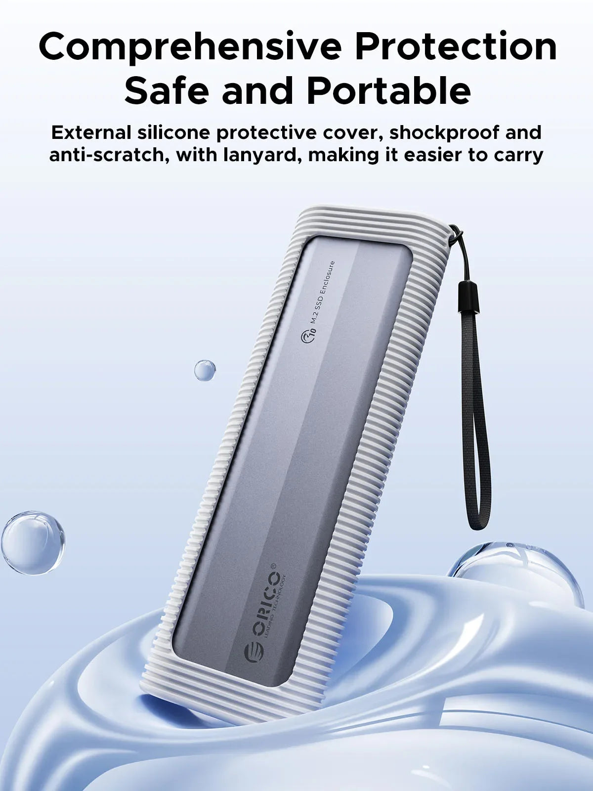 ORICO M.2 NVMe SATA SSD-Gehäuse, werkzeugloses USB, extern, 10 Gbit/s, M.2 NVMe-zu-USB-Adapter, unterstützt UASP für PCIe NVMe und SATA SSD