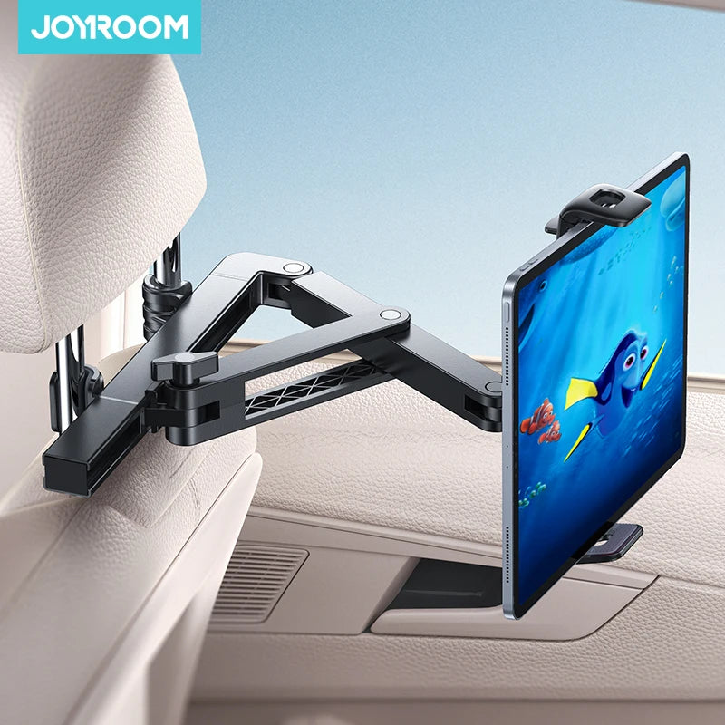 Joyroom Auto-Rücksitz-Tablet-Halter, 3-in-1, dehnbare Kopfstütze, Tablet-Halterung für iPad Air/Mini, Samsung Tab 4,7–12,9 Zoll Geräte