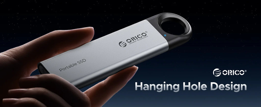 ORICO 1 TB externe SSD bis zu 1050 MB/s Design zum Aufhängen, tragbares Solid-State-Laufwerk, PSSD für Tablets, Laptops, C10